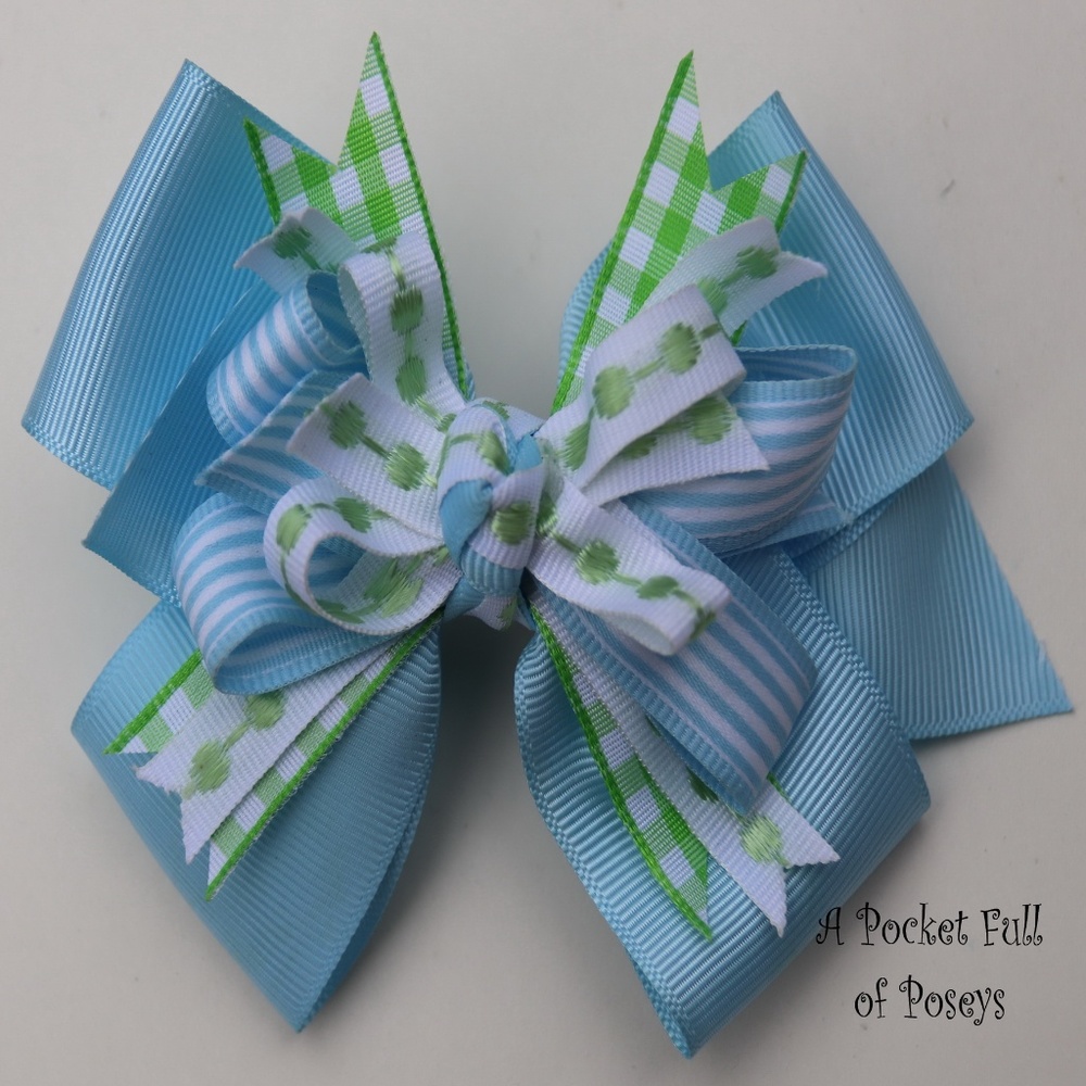 Hair Bow Made to Match Gymboree Dandelion Wishes